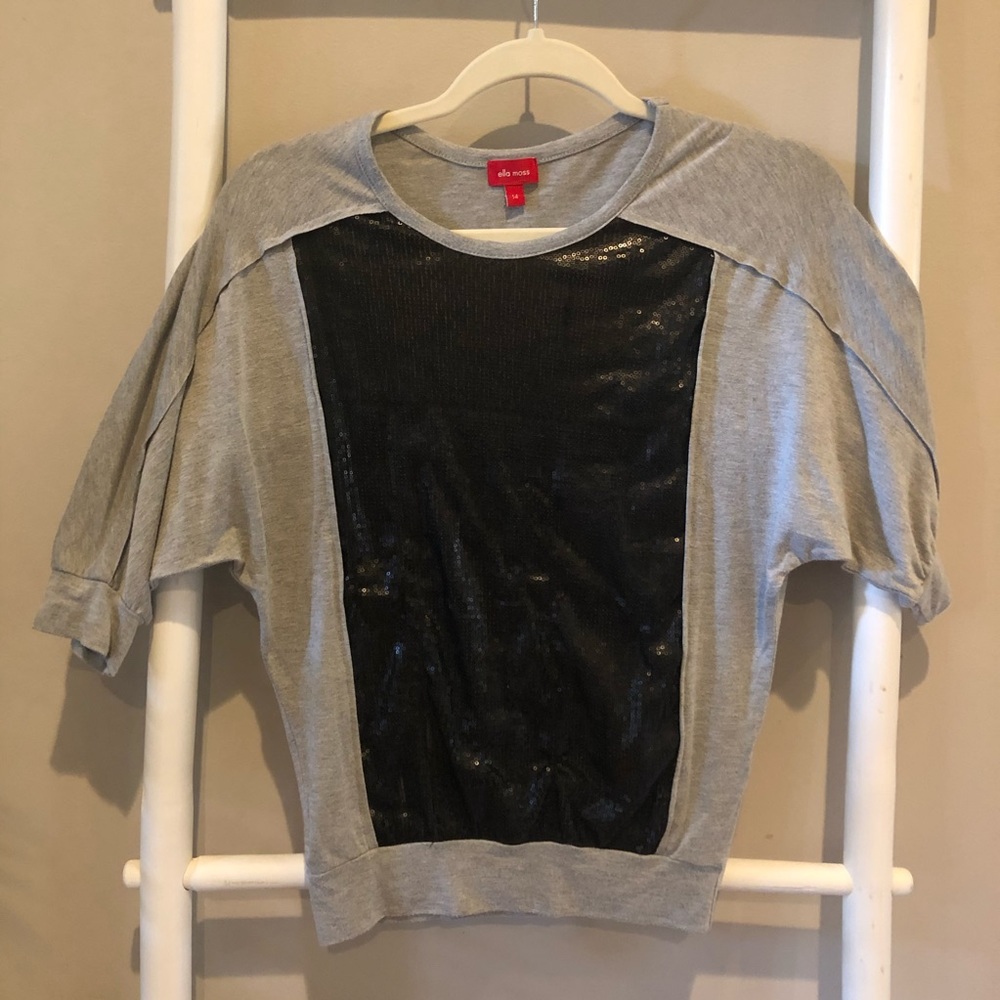 ELLA MOSS | girls size 14 top with sequins 🤍🖤
